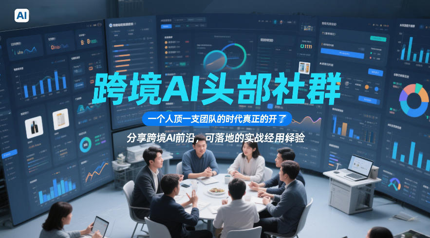 跨境AI头部社群,一个人顶一支团队的时代真正的开始了,分享跨境AI前沿,可落地的实战经验(更新) 跨境AI头部社群,一个人顶一支团队的时代真正的开始了,分享跨境AI前沿,可落地的实战经验(更新)
