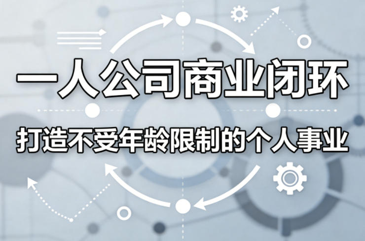 一人公司商业闭环,打造一份不受年龄限制的个人事业 一人公司商业闭环,打造一份不受年龄限制的个人事业
