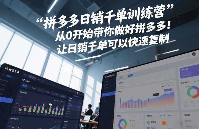 拼多多日销千单训练营,从0开始带你做好拼多多,让日销千单可以快速复制(更新26年2月) 拼多多日销千单训练营,从0开始带你做好拼多多,让日销千单可以快速复制(更新26年2月)