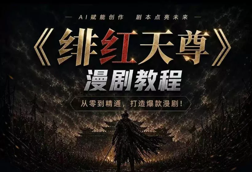 绯红天尊AI漫剧系统教程|从零入门到精通,工具运用+剧本创作+爆款逻辑+提示词素材+镜头剪辑,全套爆款漫剧落地实战课 绯红天尊AI漫剧系统教程|从零入门到精通,工具运用+剧本创作+爆款逻辑+提示词素材+镜头剪辑,全套爆款漫剧落地实战课