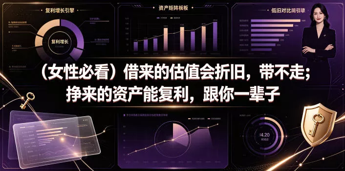 付费文章：(女性必看)借来的估值会折旧，带不走；挣来的资产能复利，跟你一辈子