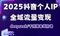 抖音个人IP全域流量变现进阶课,deepseek千川爆单进阶课(更新2026年06月)