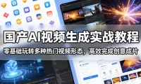 国产AI视频生成实战教程,零基础玩转多种热门视频形态,高效完成创意成片
