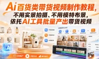 Ai百货类带货视频制作教程,不用实景拍摄、不用模特布景,依托AI工具批量产出带货视频