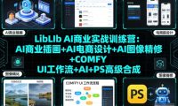 LibLIb AI商业实战训练营:AI商业插画+AI电商设计+AI图像精修+COMFY UI工作流+AI+PS高级合成