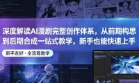 深度解读AI漫剧完整创作体系,从前期构思到后期合成一站式教学,新手也能快速上手