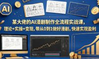 某大佬的AI漫剧制作全流程实战课,理论+实操+变现,带从0到1做好漫剧,快速实现盈利