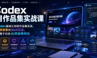 Codex AI作品集实战课,从Codex基础认知到作品集实战,从灵感搜集到Skill沉淀,打造属于你的AI作品集网站