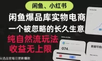闲鱼小红书实物电商,纯自然流玩法,一个被忽略的长久生意,收益无上限【揭秘】