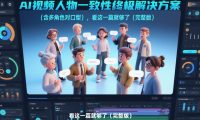 AI视频人物一致性终极解决方案(含多角色对口型),看这一篇就够了(完整版)