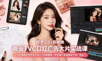 即梦2.0+剪映商业TVC口红广告大片实战课|从分镜脚本创作到AI成片+后期精修,全流程打造品牌级产品广告