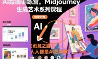 AI绘画训练营，Midjourney生成艺术系列课程，人人都是AI艺术家