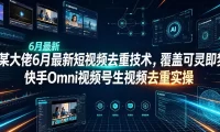 某大佬6月最新短视频去重技术,覆盖可灵即梦快手Omni视频号生视频去重实操