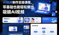 AI视频制作实操课程,零基础也能轻松做出吸睛AI视频