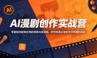 AI漫剧创作实战营，零基础也能做出电影质感AI短漫剧，把创意真正落地为可传播的成品