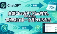 白嫖ChatGPT Plus教学,手把手教程,保姆级白嫖一个月PLUS会员