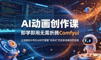 AI动画创作课，即学即用无需折腾Comfyui，让动画设计师在AI时代掌握“未来式”的全新的动画创作流程
