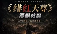 绯红天尊AI漫剧系统教程｜从零入门到精通，工具运用+剧本创作+爆款逻辑+提示词素材+镜头剪辑，全套爆款漫剧落地实战课