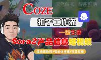 Coze扣子智能体工作流一键生成“SORA2产品信息“短视频,全流程保姆级教学
