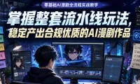 零基础AI漫剧全流程实战教学，掌握整套流水线玩法，稳定产出合规优质的AI漫剧作品