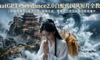 ChatGPT+Seedance2.0白蛇传国风短片全教程|AI脚本撰写+高清出图+视频生成,零基础打造古风原创影视短片