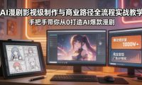 AI漫剧影视级制作与商业路径全流程实战教学,手带你从0打造AI爆款漫剧