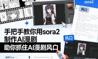 手把手教你用sora2制作AI漫剧,助你抓住AI漫剧风口