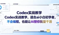 Codex实战教学,适合ai小白初学者,不会编程,也能让AI替你批量干活