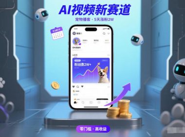 AI视频新赛道,宠物播客仅注册5天涨粉2W,收益非常可观