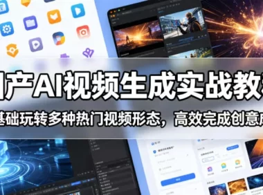 国产AI视频生成实战教程,零基础玩转多种热门视频形态,高效完成创意成片