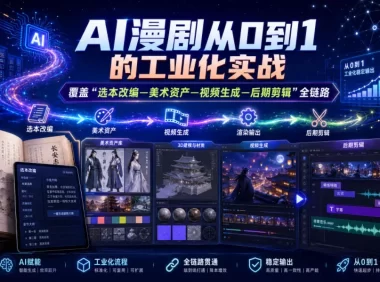 AI漫剧从0到1的工业化实战，覆盖“选本改编—美术资产—视频生成—后期剪辑”全链路(更新6月)