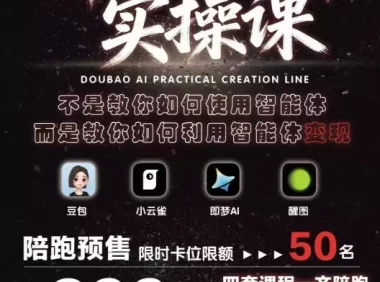 抖音AI创作实操课,不是教你如何使用智能体而是教你如何利用智能体变现(更新5月)
