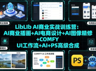 LibLIb AI商业实战训练营:AI商业插画+AI电商设计+AI图像精修+COMFY UI工作流+AI+PS高级合成