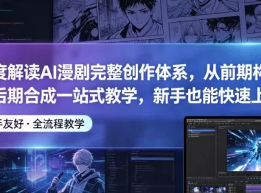 深度解读AI漫剧完整创作体系,从前期构思到后期合成一站式教学,新手也能快速上手