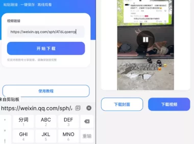 手机端也可下载微信视频号了?完全免费使用,一键解析视频号原视频和封面视频号下载助手v1.1