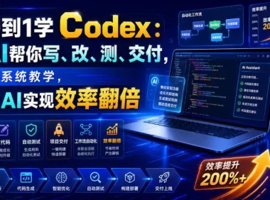 从0到1学Codex:让AI帮你写、改、测、交付,完整系统教学,利用AI实现效率翻倍