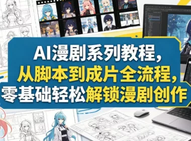 AI漫剧系列教程,从脚本到成片全流程,零基础轻松解锁漫剧创作
