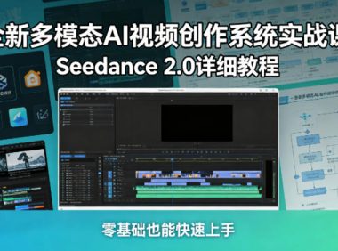 全新多模态AI视频创作系统实战课，Seedance 2.0详细教程，零基础也能快速上手