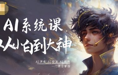 AI系统课程，从小白到大神系统学AI，AI声音-AI绘画-AI视频一门课全掌握