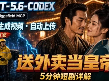 GPT-5.6 Codex+Higgsfield MCP:一条指令生成5分钟短剧并自动上传YouTube(油管)