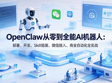 OpenClaw从零到全能AI机器人:部署、开发、Skill组装、微信接入、商业自动化全实战