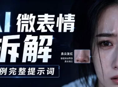 AI微表情拆解提示词合集，精准调控AI角色表情，可直接复用，0基础也能调出影视级表情变化