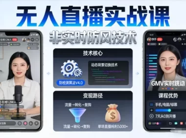 宝子哥无人直播实战课,非实时防风技术,聚焦抖音快手等平台直播带货,轻松开启直播变现之路(更新2026年08月31日)
