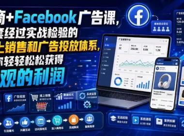 电商+Facebook广告课,一套经过实战检验的线上销售和广告投放体系,让你轻轻松松获得可观的利润【原创双语字幕】
