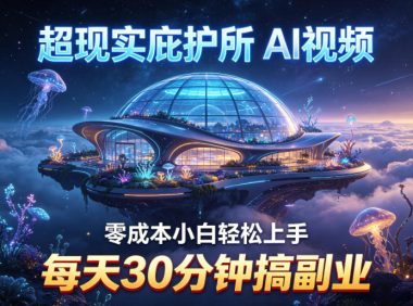 超现实庇护所AI视频项目拆解,零成本小白轻松上手,每天30分钟搞副业