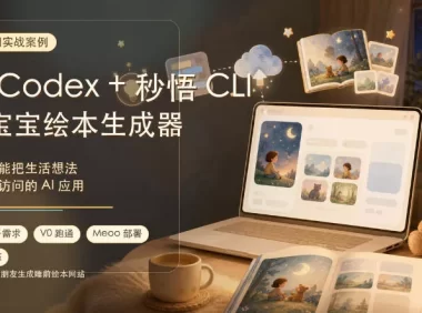 AI应用实战案例,用Codex+秒悟CLl做宝宝绘本生成器,小白也能把生活想法变成可访问的AI应用