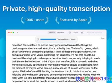 MacWhisper For Mac V13.20／一款专业级AI驱动语音转文字工具