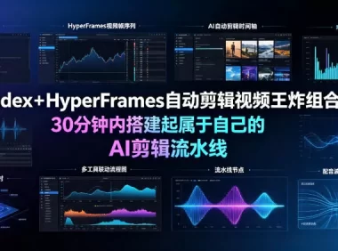 Codex+HyperFrames自动剪辑视频王炸组合!30分钟内搭建起属于自己的AI剪辑流水线(完整版实操教程手册)