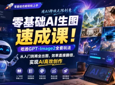 零基础AI生图速成课!吃透GPT-Image2全套玩法,从入门到商业出图,效率直接翻倍,实现AI高效创作
