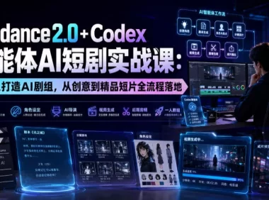 Seedance2.0+Codex智能体AI短剧实战课:一个人打造AI剧组,从创意到精品短片全流程